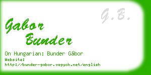 gabor bunder business card