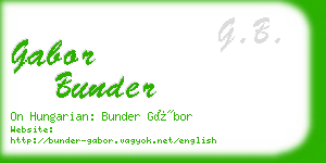 gabor bunder business card